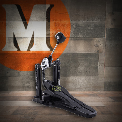 Mapex P810 Armory Response Drive Single Bass Drum Pedal â€“ durable chain-drive pedal with smooth action, adjustable beater angle, and solid steel footboard design