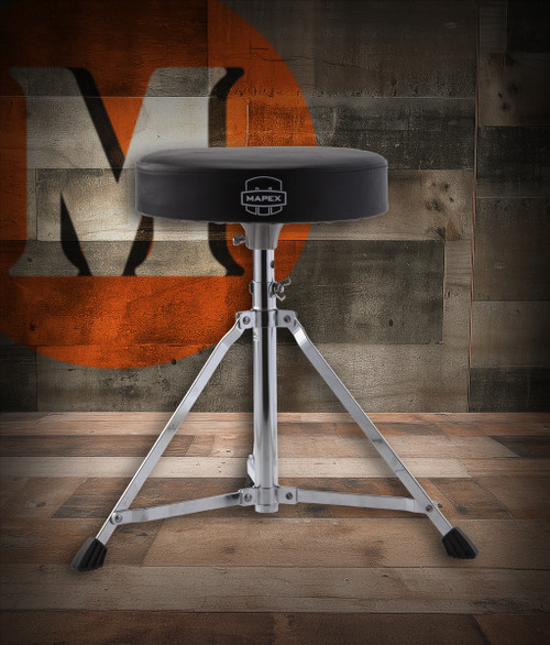 Shop the Mapex 400 Series Round Top Drum Throne B-Stock (T400) at Musician Madness. Comfortable, stable, and a great value for drummers.