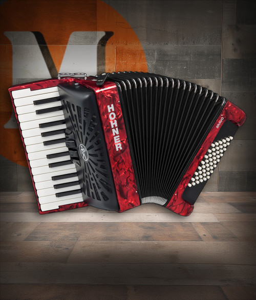Hohner Bravo II 48 Accordion - Pearl Red (BR48RED)|Musician Madness