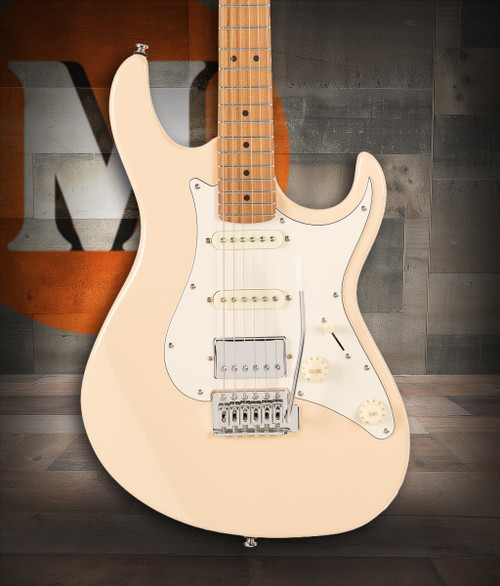 Cort G200SE Electric Guitar in Aged Cream finish featuring double cutaway body, versatile pickups, and vintage-style hardware â€“ available at Musician Madness.