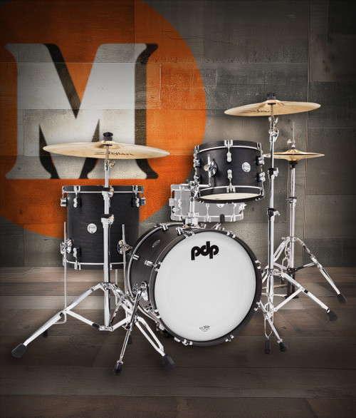 PDP Classic Bop Kit - Ebony w/ Ebony Hoops (PDCC1803E)