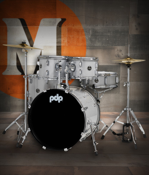 PDP Centerstage 5-Piece Drum Set w/ Hardware, Cymbals & Throne - Diamond (PDCE2015KTDW) | Musician Madness