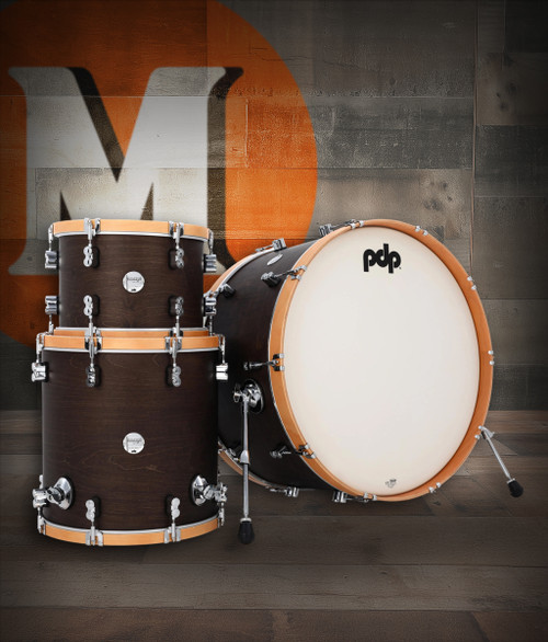 PDP Classic Kit - 26" Kick, Walnut w/ Natural Hoops (PDCC2613WN)