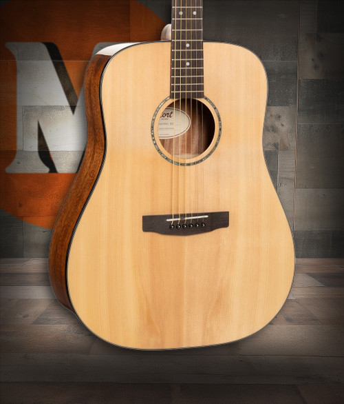 Cort Earth Series 60 Dreadnought Acoustic Guitar. Natural Gloss (EARTH60NAT) | Musician Madness