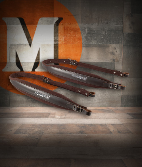 Hohner 42 In. X 3 In. Brown Leather Accordions Straps (ACC14-BRN)|Musician Madness