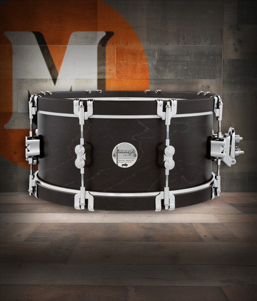 PDP Concept Classic 6.5x14 Ebony Stain Snare with Ebony Stain Wood Hoops (PDCC6514SSEE)|Musician Madness