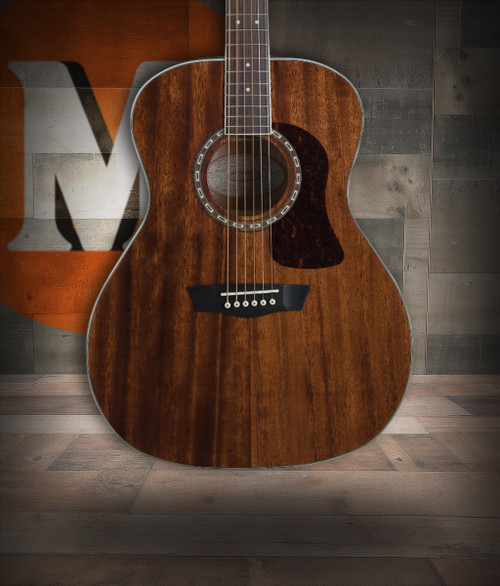 Washburn G12S Heritage 10 Series Grand Auditorium Acoustic Guitar in Natural finish with solid spruce top and mahogany back and sides – Musician Madness