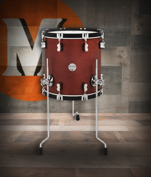PDP Concept Classic 14x14 - Ox Blood Stain Floor Tom with Ebony Stain Wood Hoops (PDCC1414FTOE) | Musician Madness