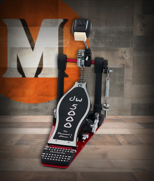 DW 5000 Series Turbo Single Bass Drum Pedal (DWCP5000TD4) – dual-chain Turbo Drive pedal with smooth action and pro-level durability – Musician Madness
