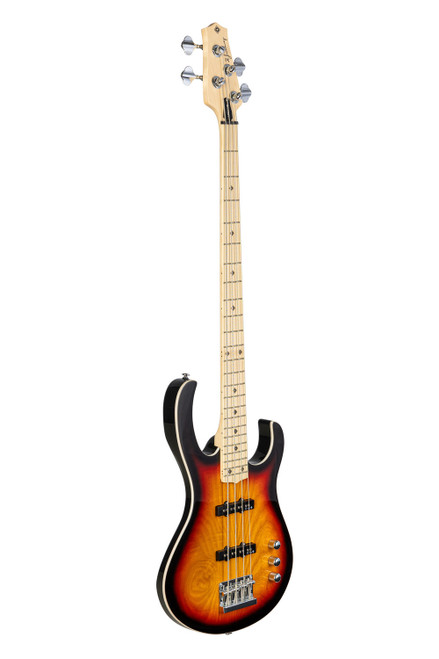 H. Jimenez 4 string glossy Vintage Burst bass guitar with deluxe padded gig bag (LBS4-VB) | Musician Madness