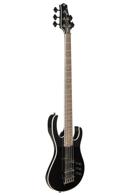 H. Jimenez 5-String Glossy Black Bass Guitar w/ Deluxe Gig Bag
