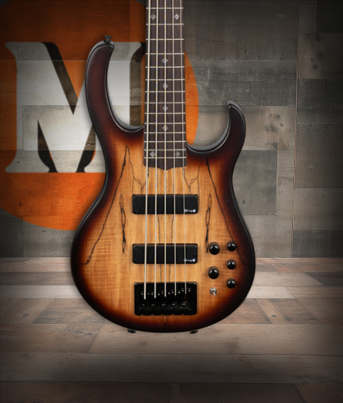 H. Jimenez 5-String Satin Spalt Burst Bass Guitar (LBS5-SB) with deluxe padded gig bag