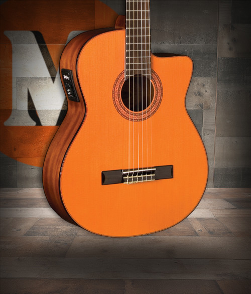 Washburn C5CE Classical Cutaway Acoustic-Electric Guitar â€“ Natural (C5CE-A-U)