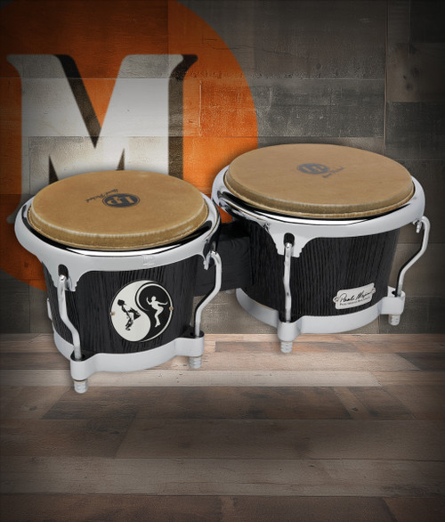 Latin Percussion LP201AX-2PMB Paoli MejÃ­as CCII 7-1/4"-8-5/8" Bongos - Ash Baltic Amber Finish with Chrome Hardware - professional LP bongos available at Musician Madness.