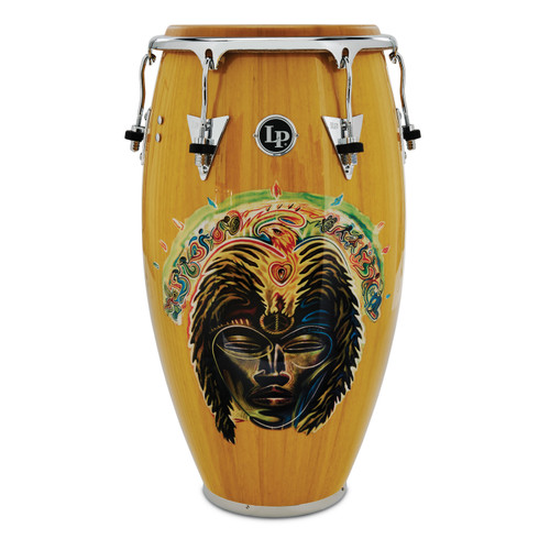 Latin Percussion LP Santana CCII 12-1/2" Tumba - Oak Africa Speaks with Chrome Hardware (LP552X-SAS) - signature Santana LP tumba available at Musician Madness.