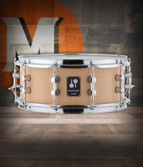 Sonor Kompressor KS-1406-SDW-NAB 14” x 6” Beech Snare Drum – Natural Beech finish – available at Musician Madness.