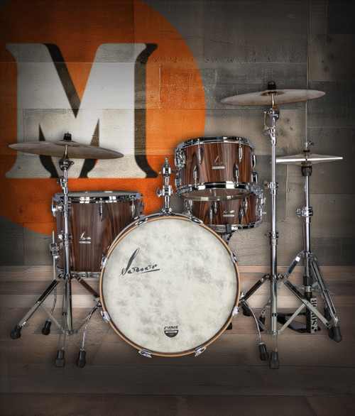 Sonor Vintage Series 22 In. 3-Piece Shell Pack - Rosewood Semi-Gloss (VT-322WMCRSG)|Musician Madness
