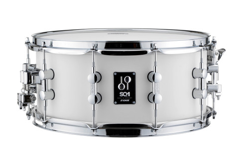 Sonor SQ1 14 In. x 6.5 In. Snare Drum - Satin Pure White (SQ1-1465-SDW-SPW) | Musician Madness