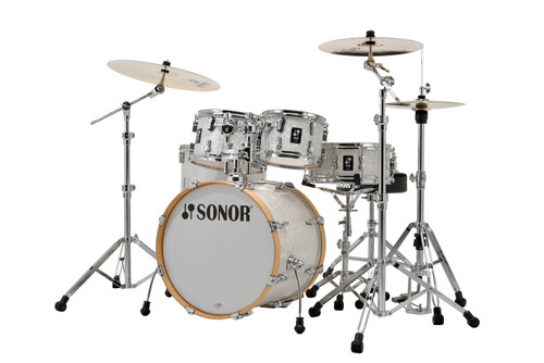 Sonor AQ2 Maple Studio Drum Set – White Marine Pearl (AQ2-STUDIOWMCWHP) available at Musician Madness.