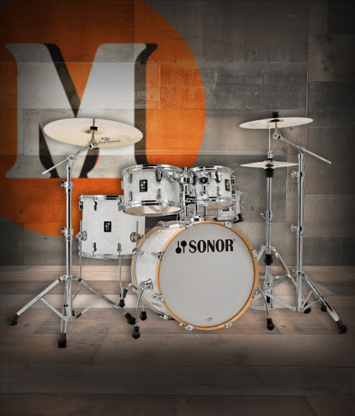 Sonor AQ2 Maple Studio Drum Set â€“ White Marine Pearl (AQ2-STUDIOWMCWHP) available at Musician Madness.
