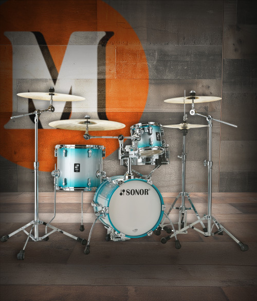Sonor AQ2 Maple Martini Drum Set â€“ Aqua Silver Burst (AQ2-MARTINIWMCASB) available at Musician Madness.