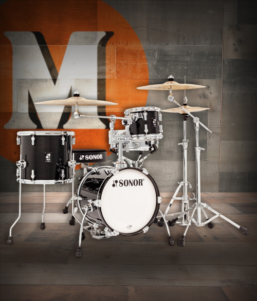 Sonor AQ2 Maple Martini 4 Piece Shell Pack - Transparent Black (AQ2-MARTINIWMCTSB)|Musician Madness