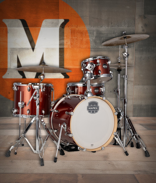 Mapex Mars Birch 4-Piece Bop Shell Pack – Blood Orange Sparkle (MA486SOR) | Musician Madness