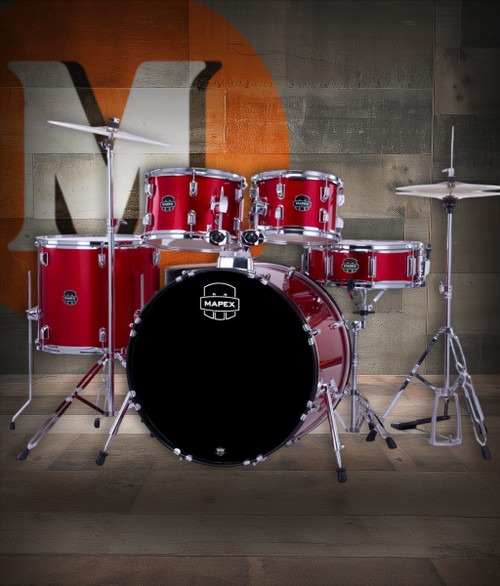 Mapex Comet 5-Piece Complete Drum Set - 22 In. Bass Drum Infra Red (CM5294FTCIR)|Musician Madness