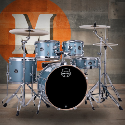 Mapex Venus 5-Piece Fusion Drum Set - Aqua Blue Sparkle (VE5045FTCVJ)|Musician Madness