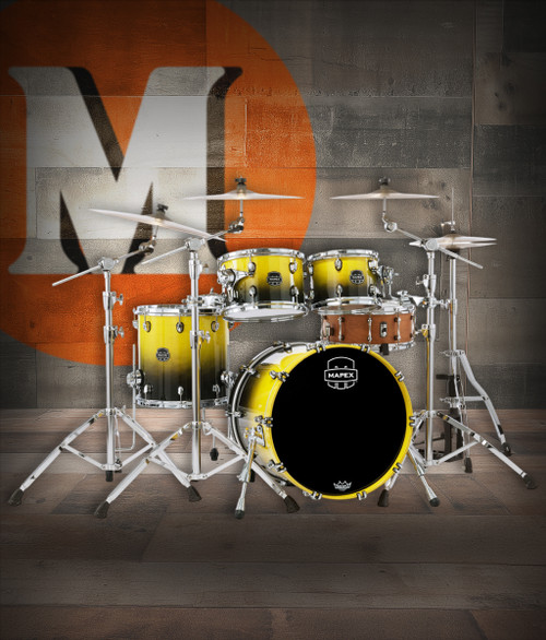 Mapex Saturn Fusion 4-Piece Shell Pack (No Snare) - Sulphur Fade (SR504XUJ)