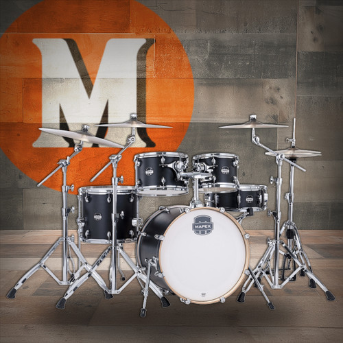 Mapex Mars Maple Fusion Shell Pack - Matte Black (MM504SFKD)|Musician Madness