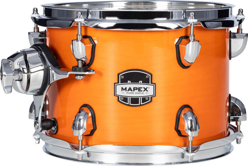 Mapex Mars Maple 8x7 Tom in Glossy Amber featuring a 100% maple shell, SONIClear tom holder, warm punchy tone, and matching finish designed to expand any Mars Maple drum setup.