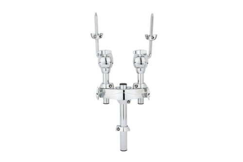 Mapex TH682 Double Tom Holder and Arm Set designed for Saturn SW Series drums, featuring durable metal construction, adjustable dual tom arms, and secure mounting for versatile drum configurations.