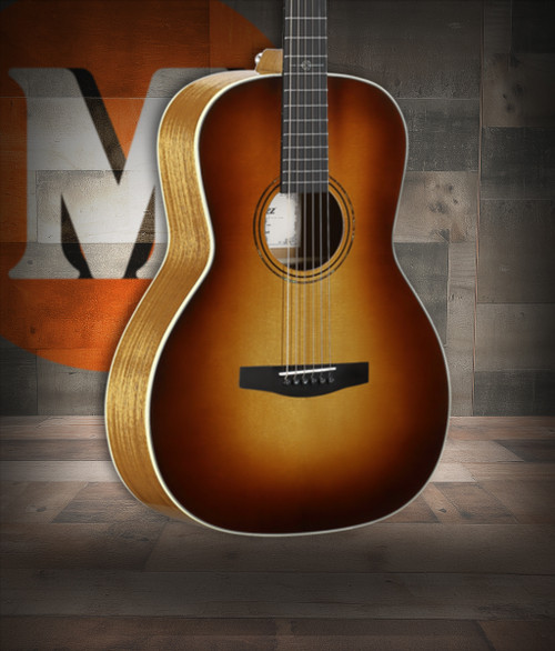 Alvarez Laureate LT60e 000-12 Fret Acoustic-Electric Guitar in Sunset featuring a 12-fret design, balanced 000 body tone, premium Laureate craftsmanship, and onboard electronics for studio and stage use.