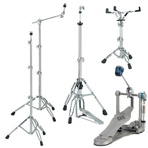 Dixon 90 Series 5-Piece Drum Hardware Pack featuring rugged heavy-duty cymbal stands, hi-hat stand, snare stand, and performance-grade construction ideal for gigging and studio drummers.