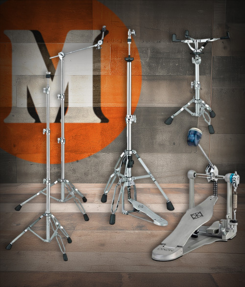 Dixon 90 Series 5-Piece Drum Hardware Pack featuring rugged heavy-duty cymbal stands, hi-hat stand, snare stand, and performance-grade construction ideal for gigging and studio drummers.
