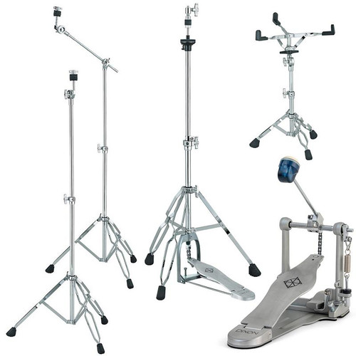 Dixon 70 Series 5-Piece Drum Hardware Pack featuring sturdy medium-duty cymbal stands, hi-hat stand, snare stand, and lightweight construction ideal for rehearsal, gigging, and home studio drummers.