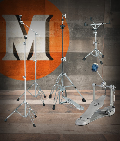 Dixon 70 Series 5-Piece Drum Hardware Pack featuring sturdy medium-duty cymbal stands, hi-hat stand, snare stand, and lightweight construction ideal for rehearsal, gigging, and home studio drummers.