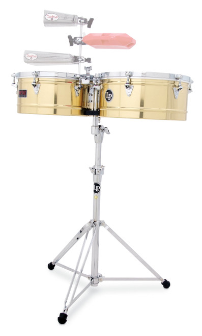lp1314-b, lp prestige timbales, 13 14 brass timbales, latin percussion timbales, lp brass drums, professional timbales, lp1314 timbales