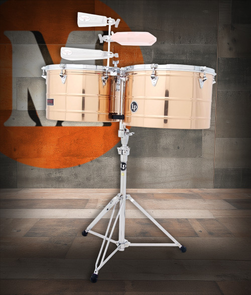 Latin Percussion LP1516-BZ Prestige 15"/16" Thunder Timbales - Bronze / Chrome (LP1516-BZ) | Musician Madness