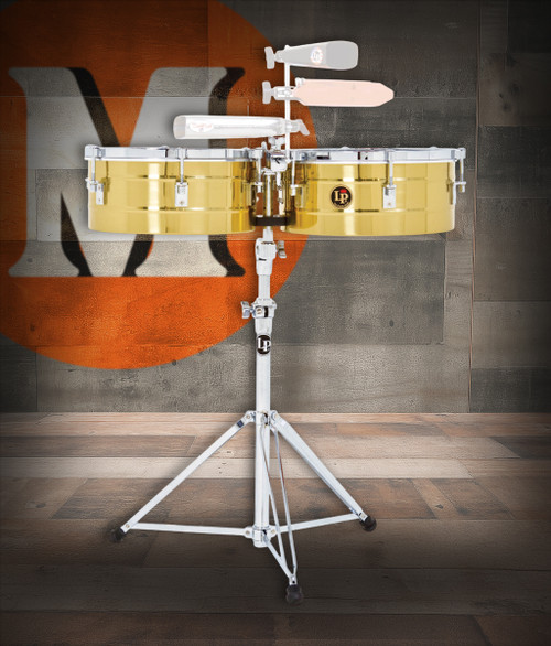 Latin Percussion LP256-B 13"/14" Timbales - Brass / Chrome (LP256-B) | Musician Madness