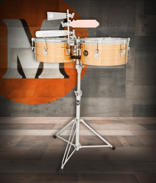 Latin Percussion LP257-BZ 14"/15" Timbales - Bronze / Chrome (LP257-BZ)