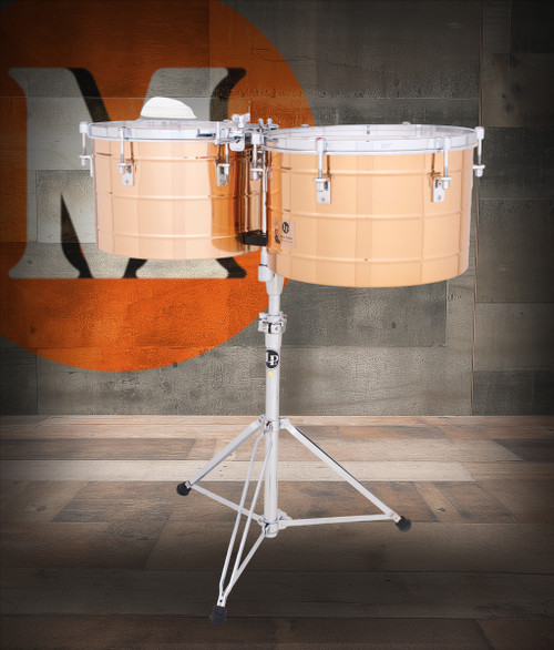 Latin Percussion LP258-BZ 15"/16" Thunder Timbales - Bronze / Chrome (LP258-BZ)
