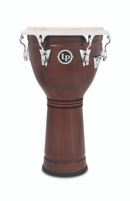 Latin Percussion LP720RG Richie Gajate-Garcia Classic II 12-1/2" Djembe featuring a striking Red Tilia finish, chrome hardware, premium LP craftsmanship, and a rich, resonant tonal range ideal for world percussion, studio, and live settings.