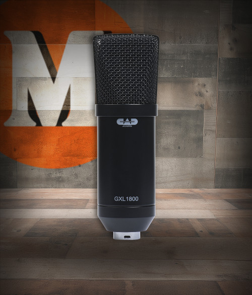 CAD Audio GXL1800 Side Address Studio Condenser Microphone (GXL1800) featuring large-diaphragm condenser design for warm vocal capture, detailed studio recording, and versatile home studio use.