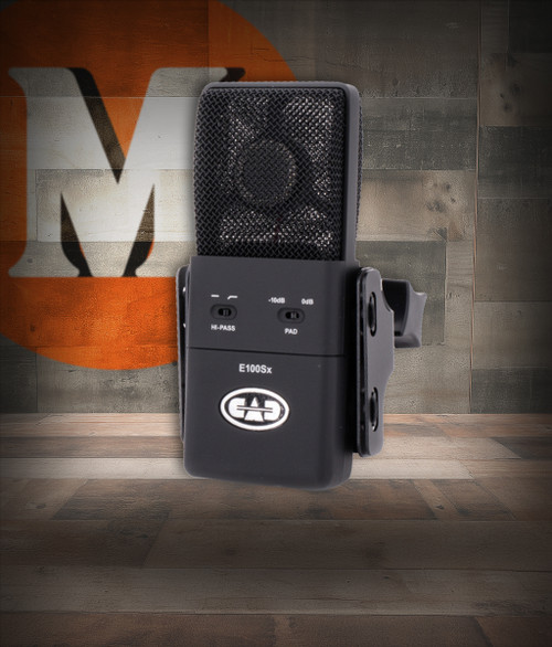 CAD E100SX Large Diaphragm Supercardioid Condenser Microphone (E100SX) featuring ultra-low noise circuitry, tight supercardioid pickup pattern, and high-detail studio recording performance for vocals and instruments.
