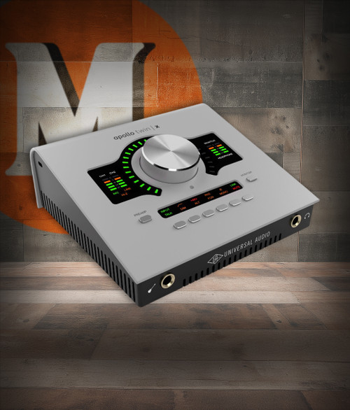 Universal Audio Apollo Twin X Duo Recording Interface â€“ Studio+ Gen 2 (UA-APTXDG2-STU-U) featuring Unison mic preamps, UAD-2 Duo DSP processing, premium AD/DA conversion, and the Studio+ plug-in and software bundle for complete pro recording.