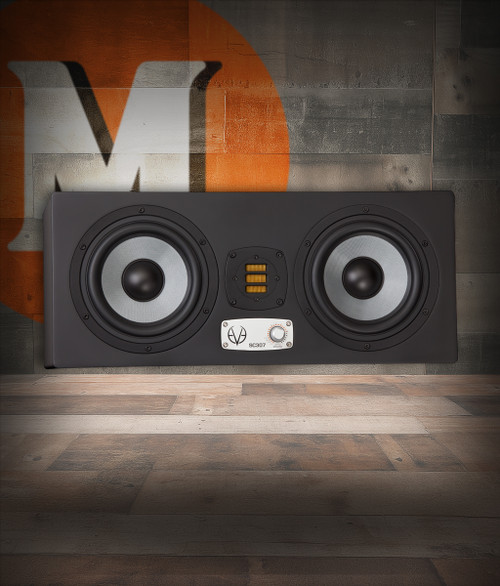 Eve Audio SC307 7" 3-Way Midfield Studio Monitor (SC307-U) featuring dual 7-inch SilverCone woofers, an AMT ribbon tweeter, tri-amped power, and precision DSP tuning for professional mixing and mastering.