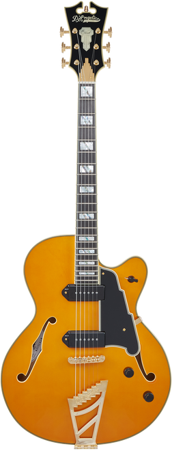 Dâ€™Angelico Excel 59 - Vintage Natural (DAE59VNATGT) featuring semi-hollow body design, Seymour Duncan pickups, elegant Vintage Natural finish, and premium Excel craftsmanship for warm, expressive tone.