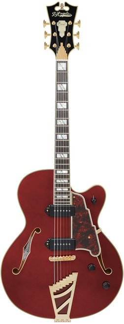 Dâ€™Angelico Excel 59 - Viola (DAE59VIOGT) featuring semi-hollow construction, Seymour Duncan pickups, elegant Viola finish, and refined Excel craftsmanship for warm, articulate jazz and blues tones.